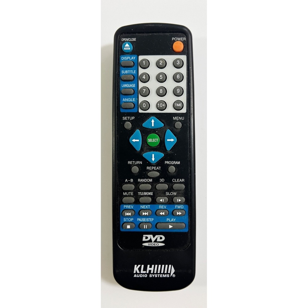KLH Audio‎ System KF8000A Remote Control for DVD Player